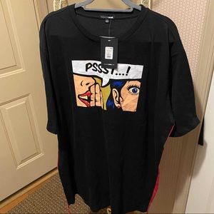 NWT T-shirt dress with art details 100% cotton size XL